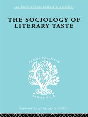 cover image of Sociology Lit Taste     Ils 90